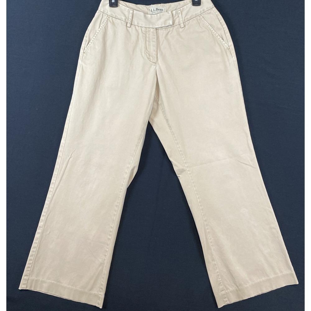 LL Bean Favorite Fit Curvy Khaki Wide Leg